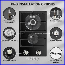 Gas Stove 2 Burner Propane Cooktop Portable Gas Cooktop Stainless Steel NG/LPG