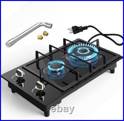 Gas Stove 2 Burners Plug-In Propane Cooktop 12 inch Portable Gas Stove Lpg/Ng