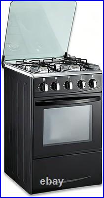 Gas Stove 20In 4 Coil Burners Stainless Steel 50L Oven Automatic Ignition