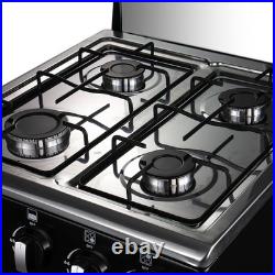 Gas Stove 20In 4 Coil Burners Stainless Steel 50L Oven Automatic Ignition