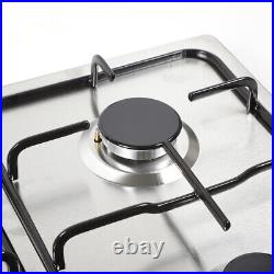 Gas Stove Gas Cooktop Stainless Steel Built in Gas Stove 4 Burners 23 INCH