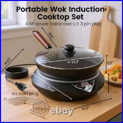 GastroGear 1700W 100V185V Induction Cooktop Wok Burner Elec Stove ETL-Certified