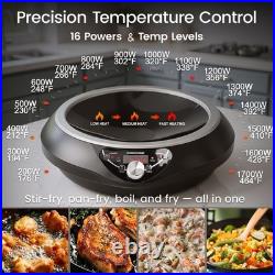 GastroGear 1700W 100V185V Induction Cooktop Wok Burner Elec Stove ETL-Certified