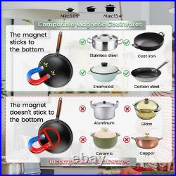 GastroGear 1700W 100V185V Induction Cooktop Wok Burner Elec Stove ETL-Certified