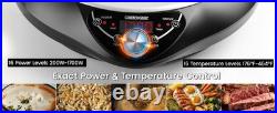 GastroGear 1700W Induction Cooktop Wok With Pan 1.97 Deep Induction Burner