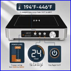 GastroGear 1800W 100V~185V Induction Cooktop 11.4 Coil Electric Stove Hot Plate