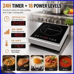 GastroGear 1800W 100V~185V Induction Cooktop With 24H Timer