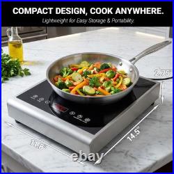 GastroGear 1800W 100V~185V Induction Cooktop With 24H Timer