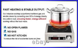 GastroGear 1800W 100V185V Commercial Induction Cooktop Electric Stove Burner