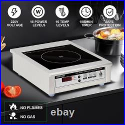 GastroGear 3500W 220V Commercial Induction Cooktop Electric Stove Burner Plate