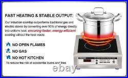 GastroGear 3500W 220V Commercial Induction Cooktop Electric Stove Burner Plate
