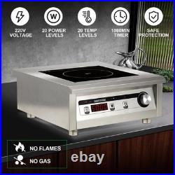 GastroGear 5000W 190275V Induction Cooktop Commercial Electric Stove Burner Pro