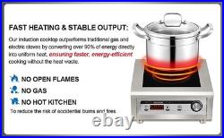 GastroGear 5000W 190275V Induction Cooktop Commercial Electric Stove Burner Pro