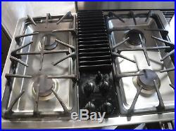 Ge stainless downdraft cooktop with grilling unit jgp9905