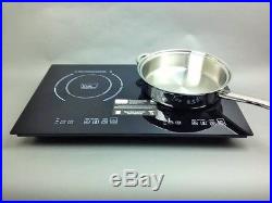 Health Craft Counter Inset Double Burner Induction Cooktop 120vac 1800w