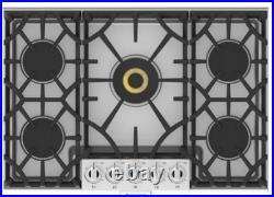 Hestan KGC30 30 Inch Gas Cooktop with 5 Sealed Burners, Heavy-Duty Cast-Iron