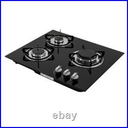 Home Embedded Gas Hob 3 Fire Level & Stove-Top Burner With Thermocouple Protection
