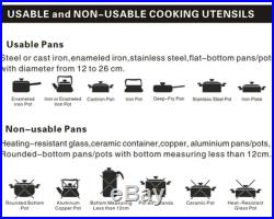 Home Kitchen 60cm 23 Electric Induction Plate Hob Ceramic 4 Burner Cook top US