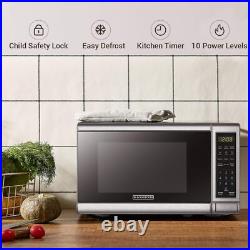 Horno microondasdigital con plato giratorio y puerta con botón pulsador 0,7Cu. Ft