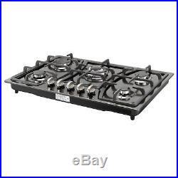 Hot 30 in Titanium Stainless Steel 5 Burner Built-In Stoves Gas Cooktops Cooker