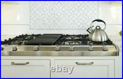 ILVE 48 Pro-Style Gas Cooktop LP 7 Burner with Griddle UHP1265FDLP SS