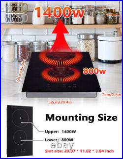 Induction Cooker 2 Burner Cooktop 2200W Digital 2 Burner Electric Cooktop