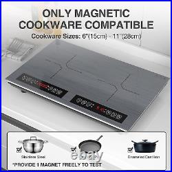 Induction Cooktop 110V Cooktop 24 inch LED Touch Screen Burner Overheat Protect