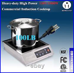 Induction Cooktop 1800W NSF Certified Commercial Grade Durable Countertop Burner