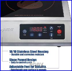 Induction Cooktop 1800W NSF Certified Commercial Grade Durable Countertop Burner