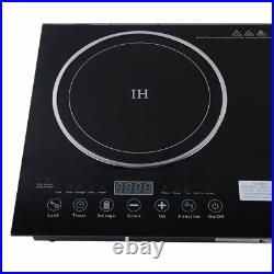 Induction Cooktop 2 Burners Electric Hob Cook Top Stove Ceramic Cooktop 110V New