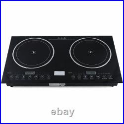 Induction Cooktop 2 Burners Electric Hob Cook Top Stove Ceramic Cooktop 110V New