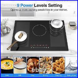Induction Cooktop Built-In 5 Burner Electric Stove Top Touch Control 220V 9000W