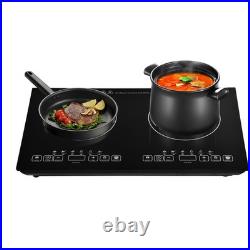 Induction Cooktop Electric Cooktop 2 Burner 110V Electric Stovetop Touch Control