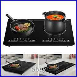 Induction Cooktop Electric Cooktop 2 Burner 110V Electric Stovetop Touch Control