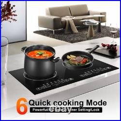 Induction Cooktop Electric Cooktop 2 Burner 110V Electric Stovetop Touch Control