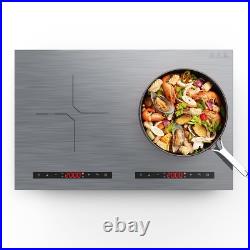 Induction Cooktop Electric Cooktop 2 Burner Electric Stovetop 110V Touch Control
