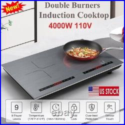 Induction Cooktop Electric Cooktop 2 Burner Electric Stovetop 110V Touch Control
