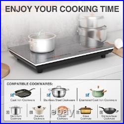 Induction Cooktop Electric Cooktop 2 Burner Electric Stovetop 110V Touch Control