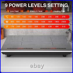 Induction Cooktop Electric Cooktop 2 Burner Electric Stovetop 110V Touch Control