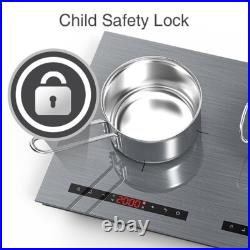 Induction Cooktop Electric Cooktop 2 Burner Electric Stovetop 110V Touch Control