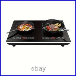 Induction Cooktop Electric Cooktop 2 Burner Glass Cooktop Stove 110V 4000W Touch