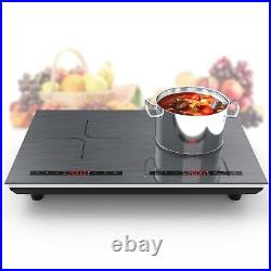 Induction Cooktop Electric Cooktop 2 Burner Glass Cooktop Stove 110V 4000W Touch