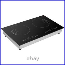 Induction Cooktop Electric Cooktop Built-in 2 Burner Glass Cooktop Stove 120V US