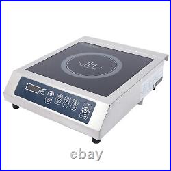 Induction Cooktop Electrict Countertop Burner Crystal Panel + Stainless Steel