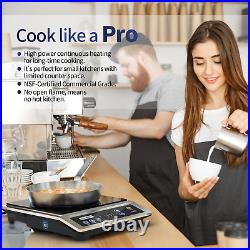 Induction Cooktop Portable Cooker Stainless Steel Burner Commercial Grade NSF