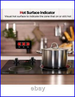 Induction Cooktop, thermomate Built-in Radiant Electric Stove Top, 9 Power Levels