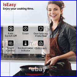IsEasy 2 Burner 12 Electric Radiant Ceramic Cooktop Touch Control Timer US
