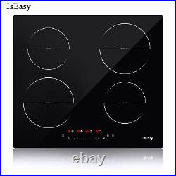 IsEasy 24Electric Induction Cooktop Built-in 4 Burners Touch Control Lock Timer