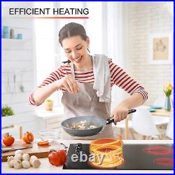 IsEasy 30Electric Ceramic Cooktop Built-in 4 Burners Knob control Safety Smooth