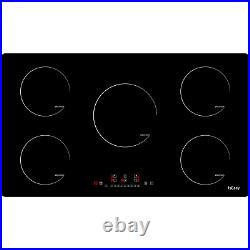 IsEasy 36 5 Zones Electric Induction Cooktop Stove Built-in Glass Touch Timer
